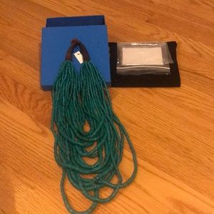 NWT! Handmade Multi-Strands Green Beads Necklace